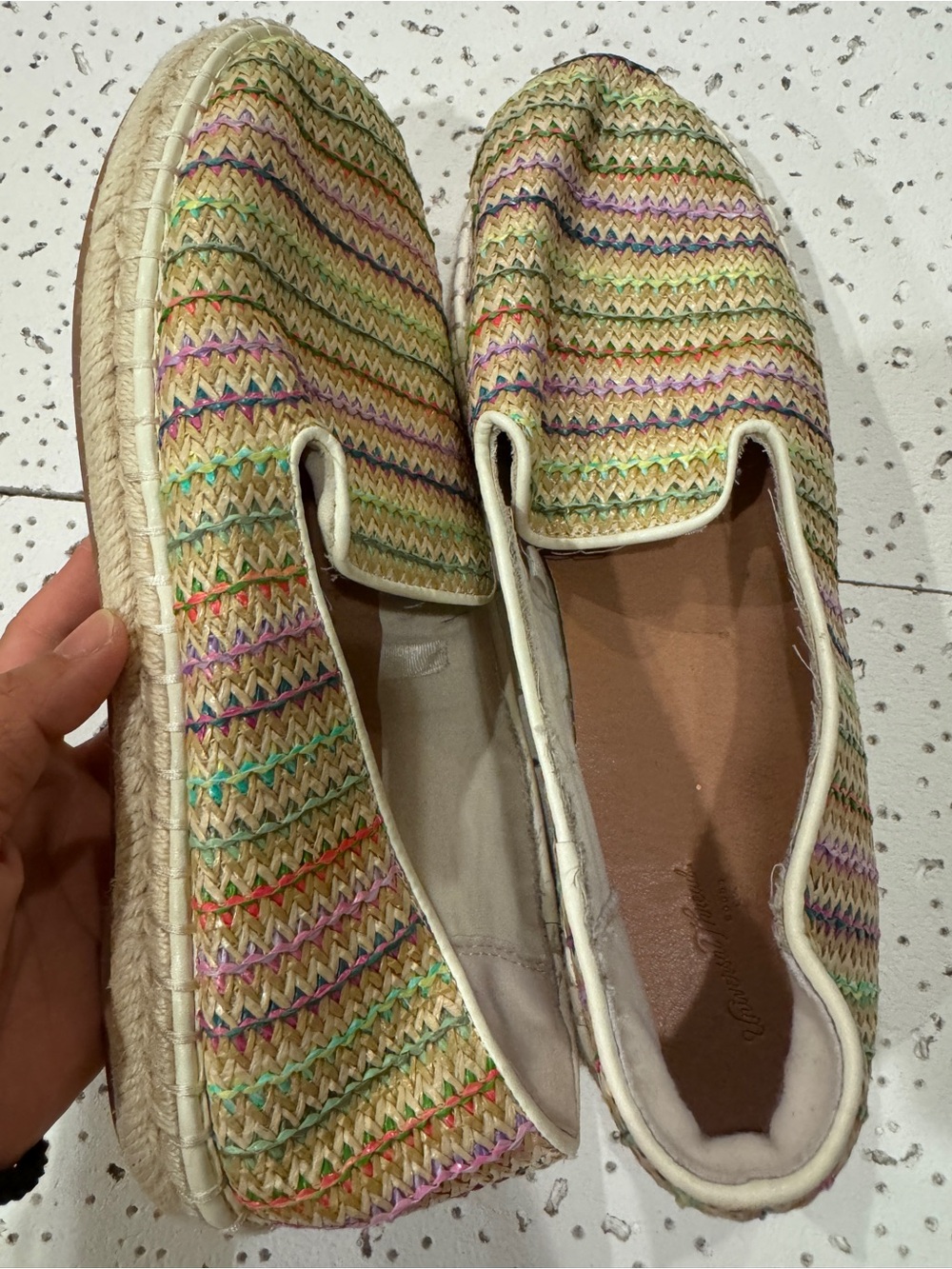 Woven Multicolor Espadrille Slip-On Women's Shoe